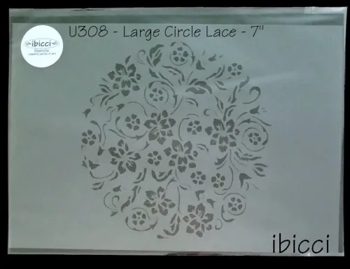ibicci Lace Circle stencil for 6" or 7"  Cake